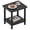 Black, variant on 2-Tier Adirondack Side Table, Durable Bamboo-Look Outdoor End Table with Storage Shelf, Weather-Resistant & Easy-Maintenance Patio Furniture for Poolside, Porch, Backyard, Bathroom & Indoor Use