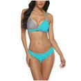 thumbnail image 4 of Birdeem Bikinis Sets for Women Womens Split Swimsuit Color Matching Bra Pants Split Swimsuit Set, 4 of 9