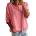 thumbnail image 5 of Women's Short Sleeve Tops Casual Spring Outfits 2026 Trendy Loose Fit Blouses, 5 of 6