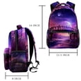 thumbnail image 2 of Travel Backpack for Men,Backpack for Women,Bridge Night Purple Sky Wolf, 2 of 6