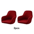thumbnail image 3 of Guardoinrt 2pcs Polyester Elastic Dining Armchair Covers Simple Installation Long-lasting Protection Easy Winered, 3 of 6