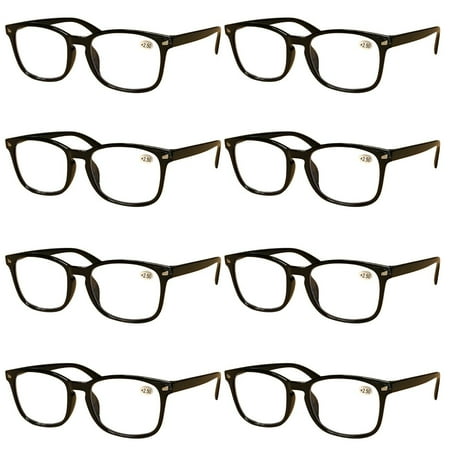 8 Pairs Mens Unisex Blue Light Blocking Reading Glasses Anti Blue Light Readers +4.00