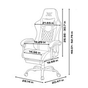 X Rocker Apex PC Gaming Chair with Massage Function and Footrest, Black
