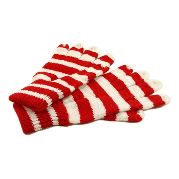 Soft Knit Women's Striped Gloves