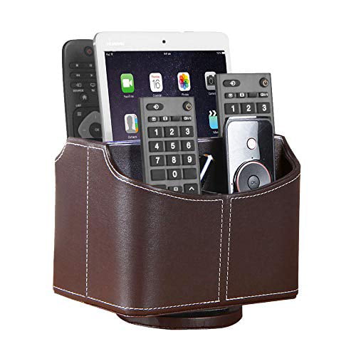 MAILIN TV Remote Holder for Table Premium Acrylic Remote Caddy with 3 Compartments for TV Remote Control Organizer Black 