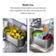 thumbnail image 3 of Toystoory Cesta de drenaje para fregadero, estante de acero inoxidable, escurridor de alimentos para frutas y verduras, organizador, soporte de Cocina y Comedor Color natural, 3 of 6