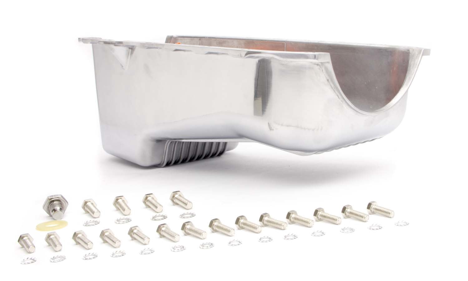 POL ALUM SBC OIL PAN 85-UP