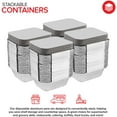thumbnail image 2 of Stock Your Home 1 Lb Aluminum Disposable Cookware with Lids (25 Pack) - Foil Pans Cardboard Lids - Disposable & Recyclable Takeout Trays with Lids - Food Containers for Restaurants, Catering, Delis, 2 of 6