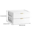 thumbnail image 3 of GOOHOCHY Caja de almacenamiento de mesa de 1 pieza, tipo de cajón, caja de almacenamiento organizadora, caja de maquillaje (blanco), 3 of 7
