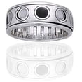 thumbnail image 4 of Sterling Silver Lunar Phases of the Moon Spinning Spin Band Ring, 4 of 4