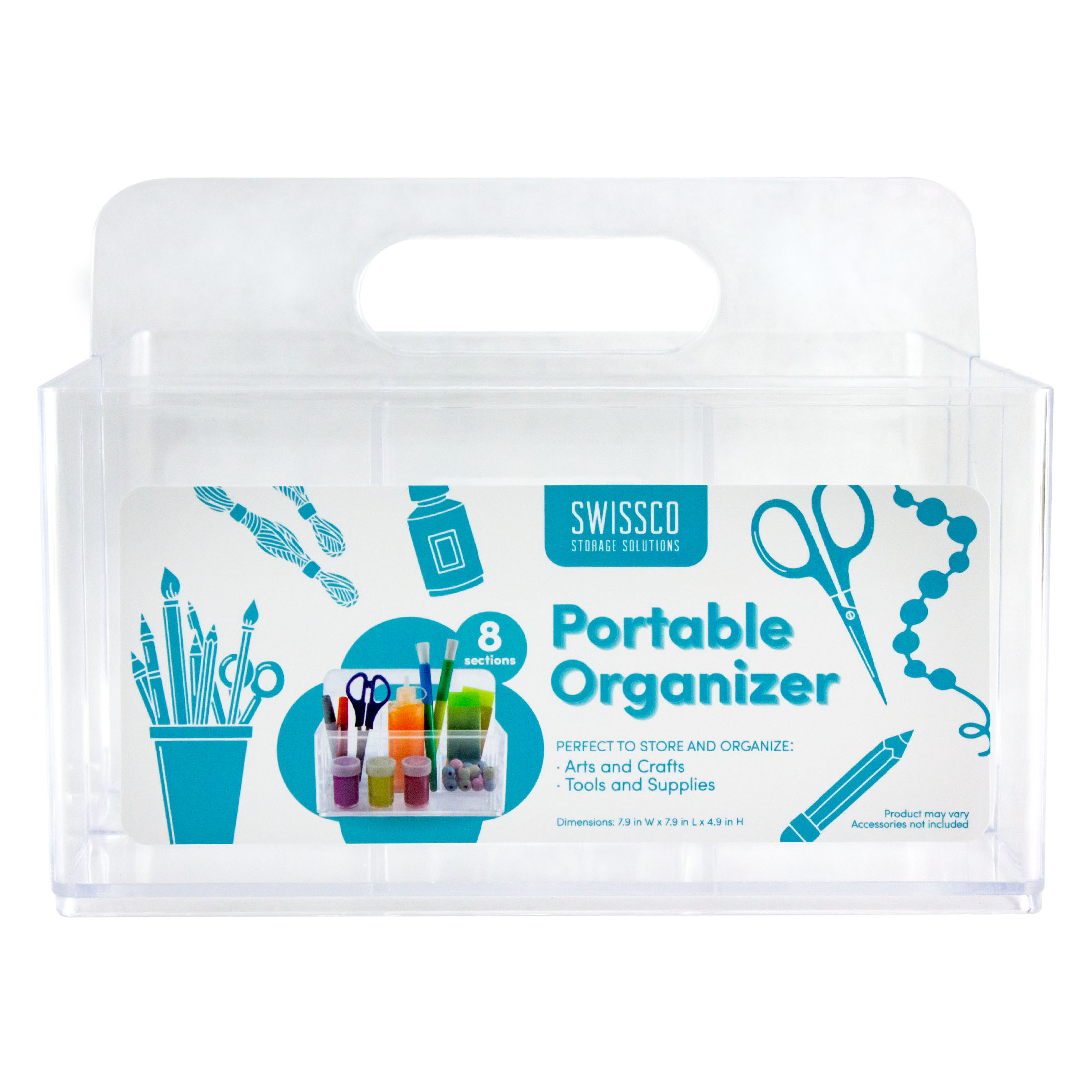 Swissco Portable Storage Caddy with 8 Sections