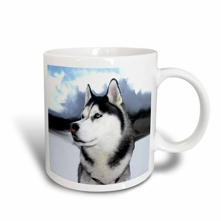 Huskies Cups - 3dRose Siberian Husky, Ceramic Mug, 11-ounce