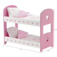 thumbnail image 4 of Litera para muñecas Emily Rose, 14 pulgadas, rosa/blanco con ropa de cama, 4 of 7