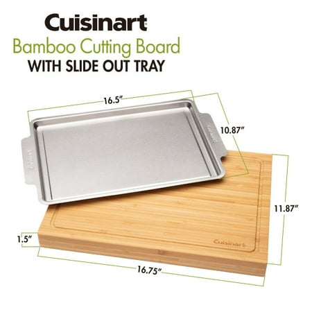 Cuisinart - Bamboo Cutting Board w/Slide Out Tray