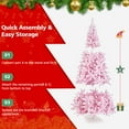 thumbnail image 6 of Topbuy 7.5FT Snow Flocked Pre-lit Christmas Tree, Artificial Snow Flocked Christmas Tree w/450 LED Lights for Festival & Party, 6 of 10