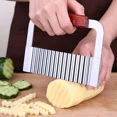 thumbnail image 5 of Stainless Steel Potato Chip Salad Vegetable Crinkle Cutter Cutting Tool Jq, 5 of 6