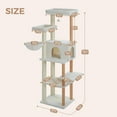 thumbnail image 2 of Cat Tree for Large Cats with Large Top Perch [.&#&#=cm] MultiLevel Tower for Cats with Sleeping Bag Cat Shelves with Scratching Posts and Condos Houses Sleeping Tr, 2 of 6