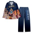 thumbnail image 1 of Spring and Autumn Printed Pajamas Women's Fashion Daily Casual V-Neck Long Sleeve Set Character Pattern Printed Pajama Set, 1 of 2