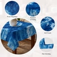 thumbnail image 5 of Blue Tie Dye Table Cloth Waterproof Tablecloths, Boho Ethnic Abstract Ombre Pattern Art Tablecloth Dining Table Cover for Kitchen Party Tabletop Outdoor, Rectangle Tablecloth 54x108 Inch, 5 of 9