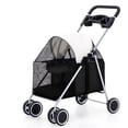 thumbnail image 1 of Pet Stroller, 360 Degree Front Wheel Swivel Portable Cat Puppy Jogging Stroller Rear Wheel Breaks for Puppy Cats Rats Rabbits, 1 of 5