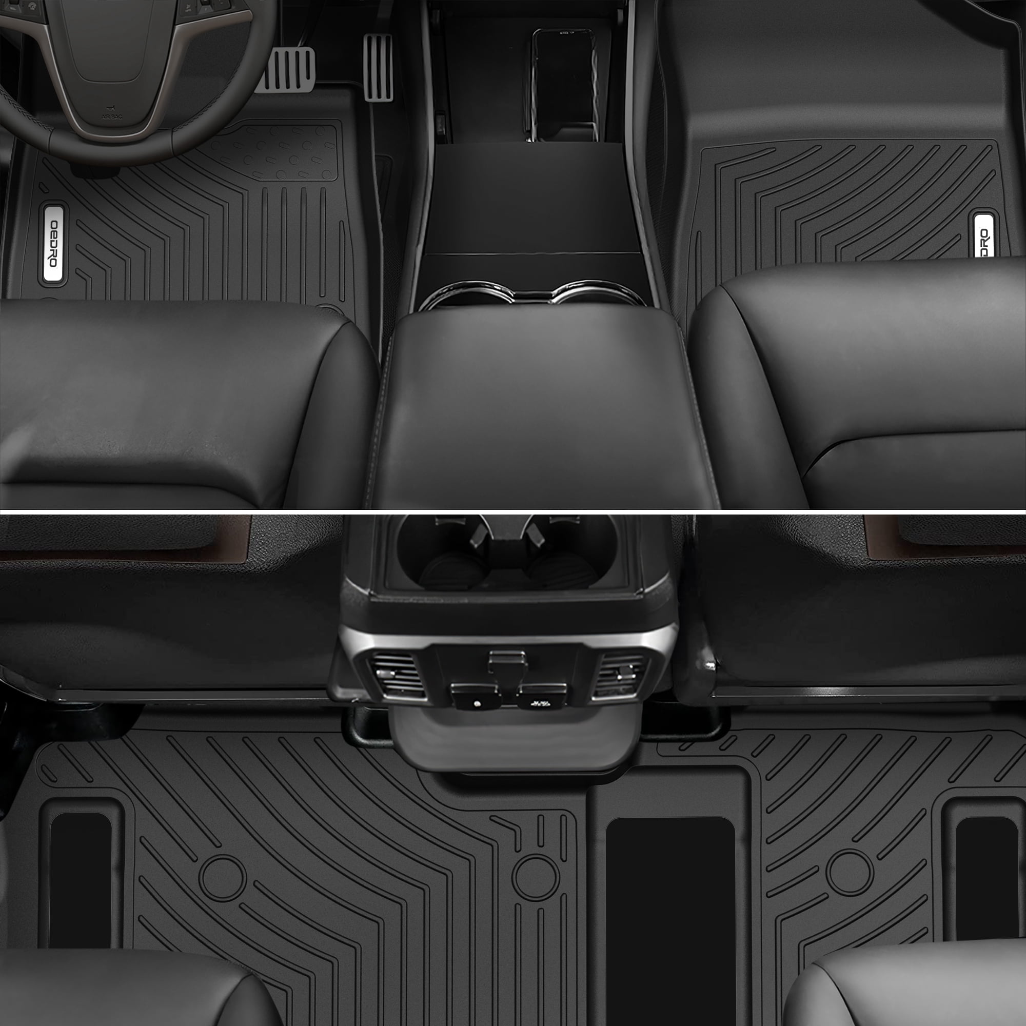 RVNI TPE Floor Mats Set For 2021-2023 Toyota Sienna 8 Seat 3D Heavy Duty All-Weather