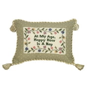 123 Creations, Inc. 'At My Age...' Petit-point Pillow