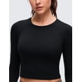 thumbnail image 4 of CRZ YOGA Brushed Workout Long Sleeve Shirts for Women Warm Athletic Running Yoga Tops Breathable Crop Tees, 4 of 6