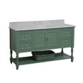 thumbnail image 4 of Beverly 60" Single Bathroom Vanity with Sage Green Cabinet and Carrara Marble Top, 4 of 6