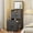 Grey, variant on VKCC Folding Vanity Table Set with Drawers, LED Mirror Dressing Desk with Moving Stool for Small Bedroom, White