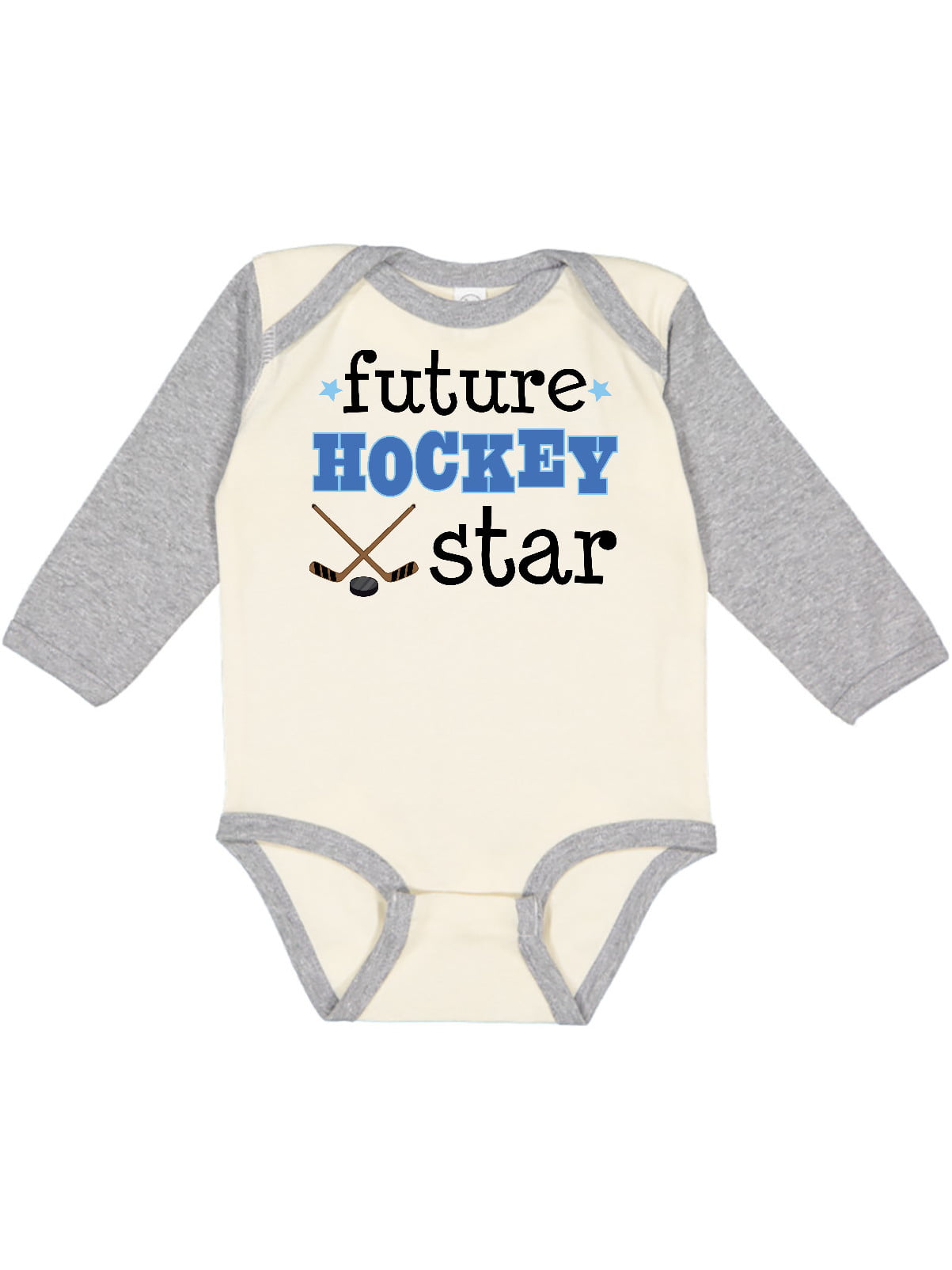 The future of Hockey Starts Here Long Sleeve Baby Grow Vest Bodysuit Boys Girls 