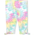 thumbnail image 4 of Young Hearts Girl's 2-Pack Solid and Glitter, Rib Tie Dye or Glitter Floral Legging Pant Set with Hair Bow Scrunchie, 4 of 6