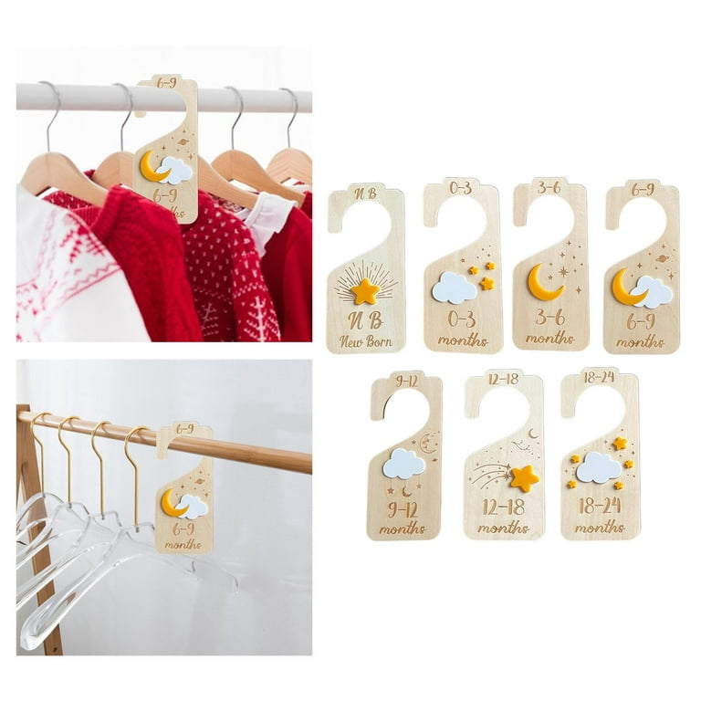8pcs/set Storage Organizer Home Newborn To 24 Month Gift Baby Closet  Divider Size Clothing Wardrobe