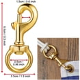thumbnail image 2 of Flag Clips for Rope Solid Brass Flagpole Snap Swivel Clasp Lobster Flag Hooks Halyard Rope Accessory Ended Spring Key Ring, 2 of 7