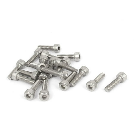 

M4x14mm Thread 304 Stainless Steel Hex Key Bolt Socket Head Cap Screws 20pcs
