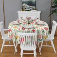 thumbnail image 2 of Pioneer Flower Floral Print Pattern Round Tablecloth 60"x60",Wrinkle Wipeable Table Cloth for Kitchen Dining Room Picnic Patio Party, 2 of 6