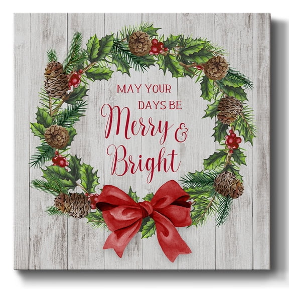 Christmas Wreath- Gallery Wrapped Canvas