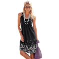 thumbnail image 1 of Plus Size Women Floral Sleeveless T-shirt Dress Casual Midi Tank Dress Summer Beach, 1 of 2