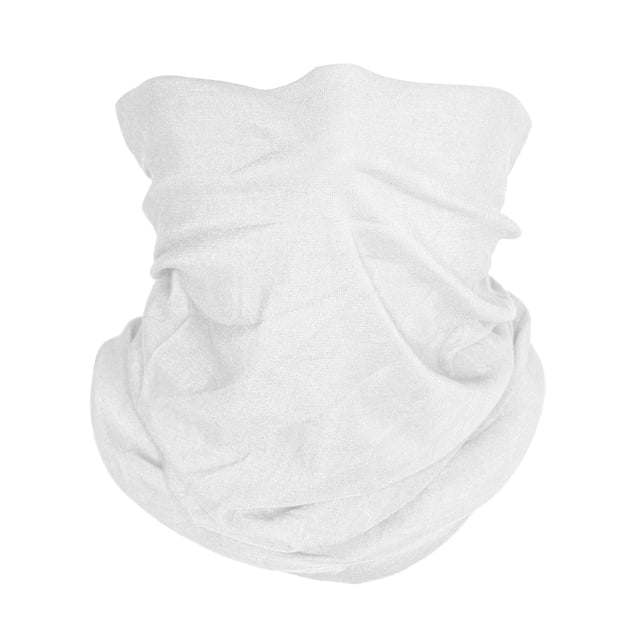 Top Headwear Face Covering Neck Gaiter - White