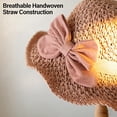 thumbnail image 2 of Elegant Woven Straw Sun Hat with Bow Summer Beach Hat for Women Wide Brim Packable Foldable Straw Hat for Women Crochet Hats for Women, 2 of 12