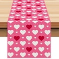 thumbnail image 5 of Valentines Day Red Heart Table Runner Festival Party Restaurant Decoration Tablecloth Mat Tea Flag for Home Living Room Kitchen Dining Decor, 5 of 6