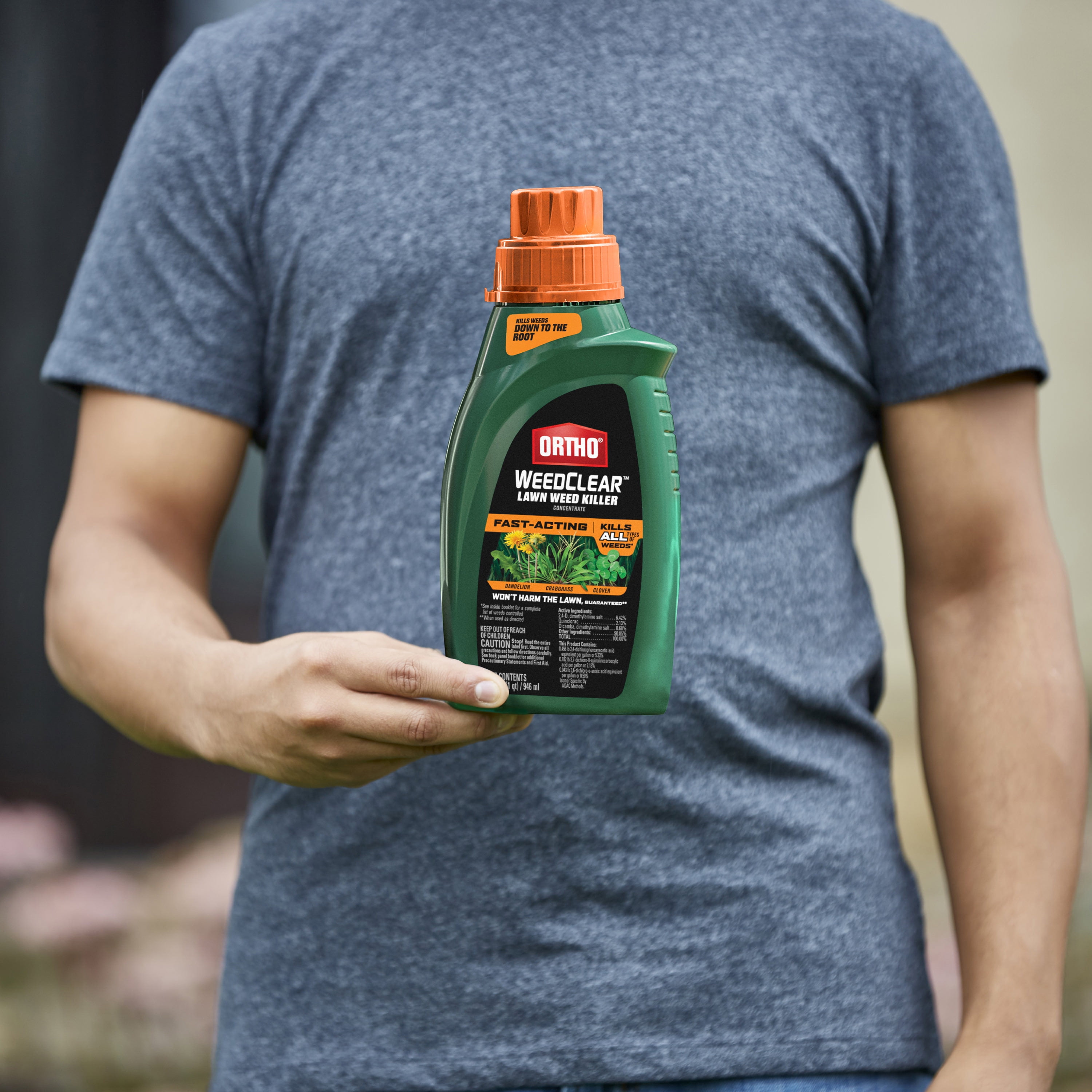 Ortho WeedClear Lawn Weed Killer Concentrate, Kills Crabgrass and Dandelion, 32 fl. oz.