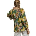 thumbnail image 3 of Umgee Mix Abstract Print Balloon Sleeve Blouse, 3 of 5