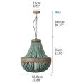 thumbnail image 1 of Modern Loft Retro Chandelier E27 Blue Wooden Bead Chandelier Boho Style Decor Light Living Room Bedroom Hotel Kitchen Lamp My Lux Decor Round, 1 of 9
