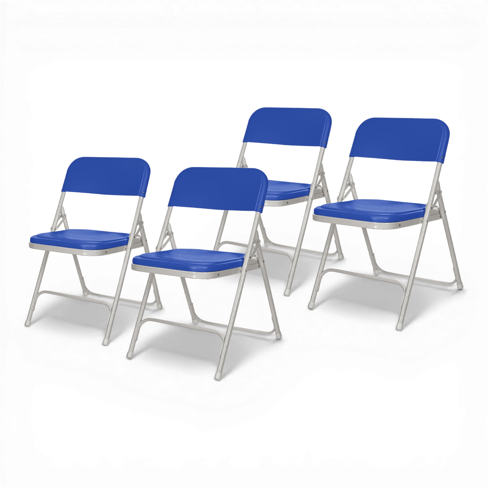 Hampden Furnishings Lucille Collection Ultra Light Folding Chair, Blue, Pack of 4