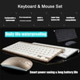 thumbnail image 3 of Kearding 2,4G teclado inalámbrico y ratón portátil Mini teclado ratón Set para Notebook Laptop ordenador de sobremesa Juegos de teclado y mouse para computadora oro, 3 of 6