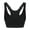 Black, variant on Quick Dry Workout Pullover Top Women Sports Bra Wicking Brassiere Gym Clothes For Pilates Running