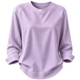 thumbnail image 6 of Maplenight Womens Crew Neck Sweatshirt Raglan Long Sleeve Casaul Loose Fit Fall Sweatshirts, 6 of 7