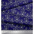 thumbnail image 3 of Soimoi Crepe Silk Fabric Leaves & Floral Block Print Fabric by The Yard 42 Inch Wide, 3 of 3