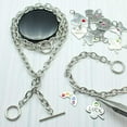 thumbnail image 6 of 3 Toggle Clasp Necklaces & 3 Toggle Bracelets Jewelry Making Kit for Adults with 12 Charms - DIY Stainless Steel Chains with Toggle Clasps, 6 of 7