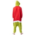 thumbnail image 3 of Mens' The Grinch Santa Hooded Costume Union Suit One-Piece Pajama, 3 of 7